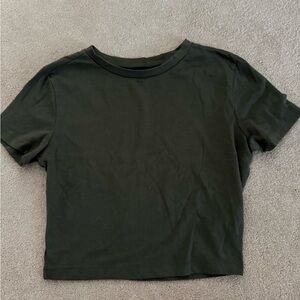 Dark Green Cropped T-Shirt